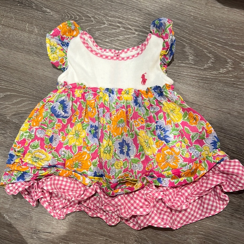 Ralph Lauren floral dress with matching bloomers - 3 month